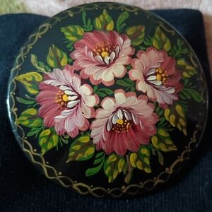 Clearance? 3/$15 Vintage Hand Painted Russian Lacquer Pin